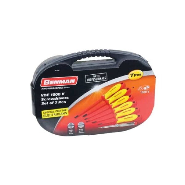 BENMAN 70744 - Σετ κατσαβιδιών ηλεκτρολόγου 7 τμχ VDE 1000V - Image 1