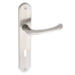 Πόμολο Μεσόπορτας 215 Πλάκα Νίκελ Ματ (ζεύγος)