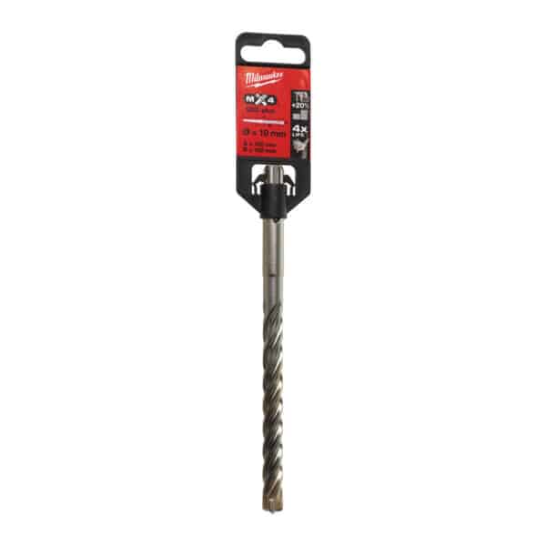 Milwaukee τρυπάνι μπετού SDS plus 10x165mm τετράκοπο 4932352026
