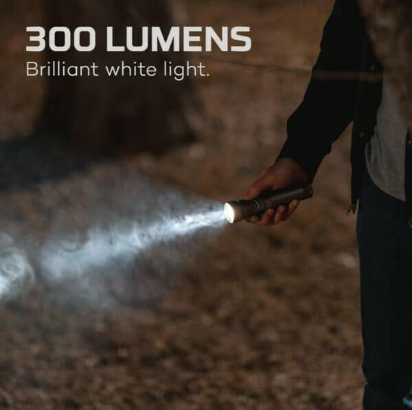 Nebo Franklin Pivot Επαναφορτιζόμενος Φακός Αδιάβροχος 300 lumens NEB-WLT-0023-G